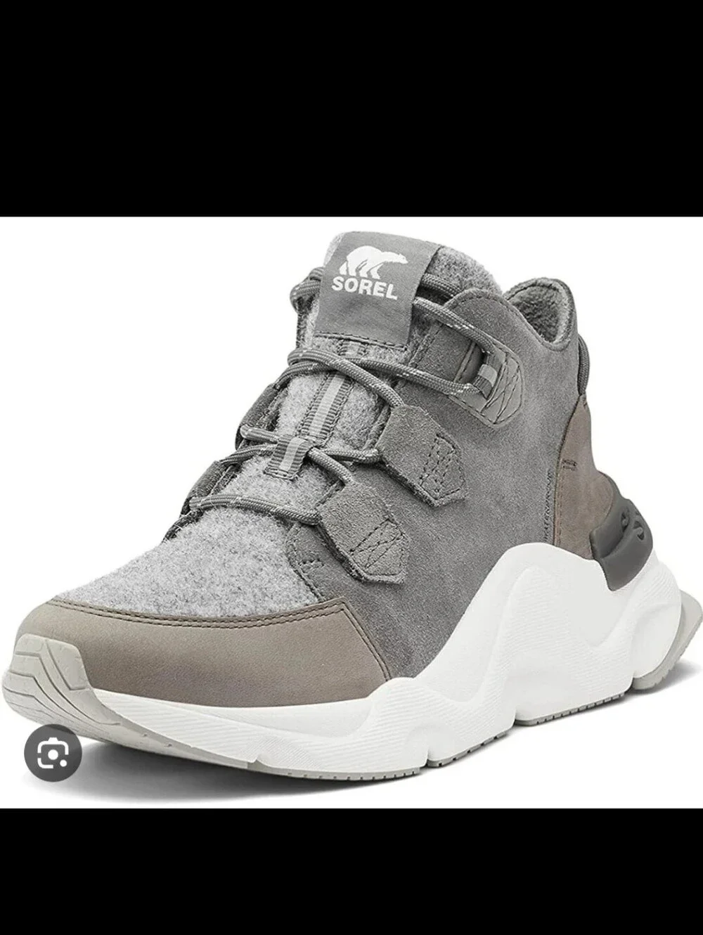SOREL Kinetic RNEGD Caribou Waterproof Sneakers in Grey Boots, New!